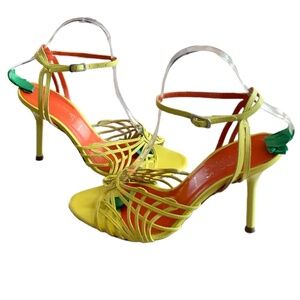 VERSACE Heeled Leather Sandals